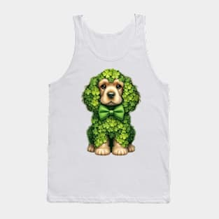 Clover Cocker Spaniel Dog St Patricks Day Tank Top